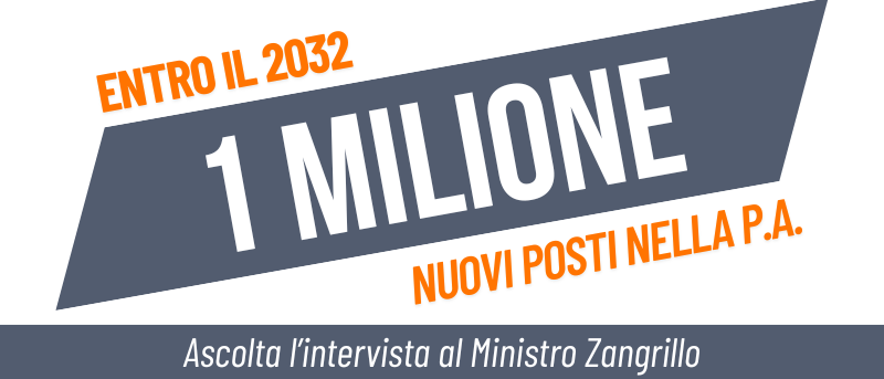 1 milioni di posti in PA